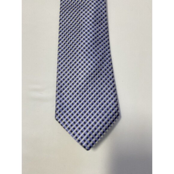 Robert Talbott Nordstrom Best of Class Silk Necktie - Blue/Silver Checkered - Picture 2 of 7